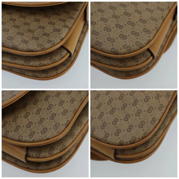 GUCCI Micro GG Supreme Shoulder Bag PVC Beige Gold 001 406 1780 Auth 100267 - Picture 14 of 16